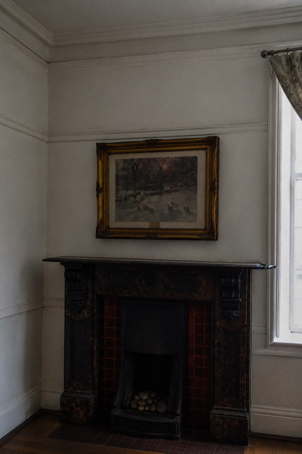 Mezzanine fireplace at Marle Hall